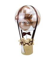Bebek Hediyesi, Kişiye Özel ErkekBebek Kahverengi Yenidoğan Balon Kutusu