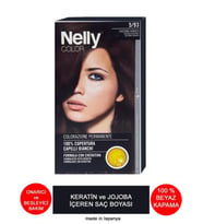 Nelly Jojoba ve Keratinli Saç Boyası 5.93 Altın Kestane
