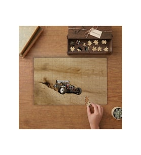 Kumda Yarış Arabası Tasarımı 240 parça Ahşap Puzzle Ahşap Kutuda MP01007