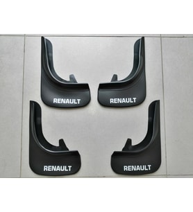 Renault Tüm Modellere Uygun Paçalık Ön-Arka Takım Tozluk Çamurluk (Siyah - Beyaz)