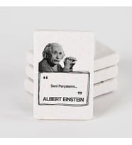 Albert Einstein Esprili Taş Buzdolabı Magneti