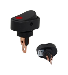 Ayt IC-132A-2 Işıklı 12 Volt Dc 20 Amper On Off Anahtar Aç Kapa Düğme Buton 31 x 43 mm ASW-20D-2