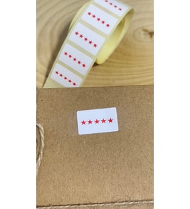 Beş Yıldız Yapışkanlı Etiket 20x15mm 200 Adet