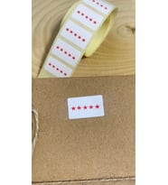 Beş Yıldız Yapışkanlı Etiket 20x15mm 200 Adet