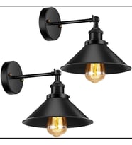 MYLİGHTS  RETRO  VİNTAGE MAFSALI APLİK DUVAR LAMBASI    HAREKETLİ APLİK  22 CM EN TEK FİYATIDIR (Siyah)