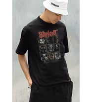 Slipknot Rock Metal Müzik Grubu Baskılı Unisex Oversize Tişört