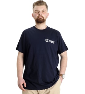 Mode XL Büyük Beden Erkek T-shirt TRUST 23150 Lacivert