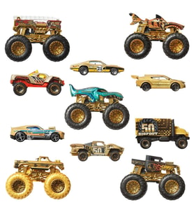 JDW07 Hot Wheels Monster Trucks Bigfoot Trophy Şampiyonları Araba ve Kamyon Çokl