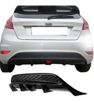Ford Fiesta Mk6 Çakarlı Difüzör Difizör Plastik Parlak Siyah 2008-2017 Arka-bodykit-ek-karlık