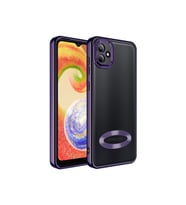 Samsung Galaxy A04 Uyumlu Kılıf Kamera Korumalı Logo Gösteren Zore Omega Kapak