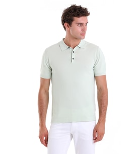 Hatemoğlu Su Yeşili GM 112303 Rayon Polo Yaka Triko T-shırt