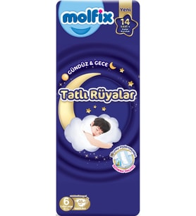 Molfix Tatlı Rüyalar Bebek Bezi 6 Beden15+ KG Extra Large 48 Adet Fırsat Pk