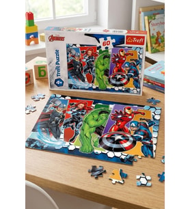 Trefl Avengers Puzzle 60 Parça Lisanslı - 4 Yaş Üzeri Eğitici Çocuk Yapboz Oyuncak (33x22 cm)