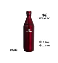 Stanley The All Day Slim Su Şişesi 0.59 L Termos Kamp Matara (Bordo)