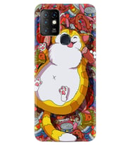 INFINIX Hot 8 9 10 11S Hot 10 Play 10T Kılıf Desemli Silikon Tombul Kedi 1739