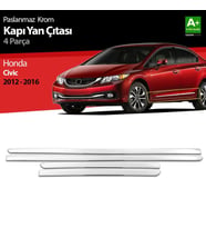 Honda Civic Uyumlu Krom Kapı Yan Çıtası 2012-2016 (Karışık)