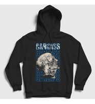 Presmono Unisex Siyah Necro Head Metal Carcass Kapüşonlu Sweatshirt 528710tt