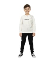 Erkek Çocuk Önü Baskılı Sweatshirt BGL-ST05245 (Ekru)