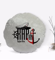 BK Gift Kişiye Özel İsimli Kaptan Tasarımlı Dekoratif Kırlent Yastık-2
