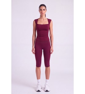 Büzgü Detaylı Odaly Bluz Bordo