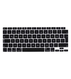 Apple Macbook Air 13.3' 2020 A2337 Q Klavye Koruyucu Silikon Ped (Siyah)