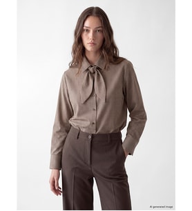 LCW Modest Bej Ekose Kadın Gömlek Tunik