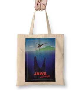 Jurassik Park Jaws Bez Çanta Uzun Saplı