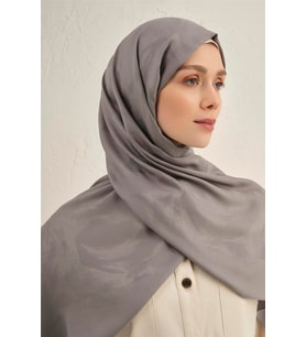Lyocell Viscon Dalga Desen Şal 1 (Koyu Gri)