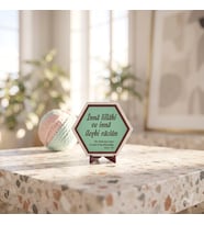 Hat Sanatı İle Hazırlanan İnnâ lillâhi ve innâ ileyhi râciûn Masaüstü Süsü Modern Minimalist Dekoratif Aksesuar 10x10 cm