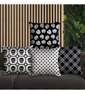 eJOYA Çizgisel Tasarımlı 4'lü Yastık İçi Ve Kırlent Kılıfı 45cm 113793