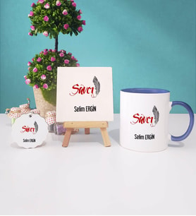 Savcı Kupa Bardak Dekoratif Taş Baskı Anahtarlık Hediye Seti (Model 1)