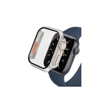 Apple Watch 7-8 45mm - Watch Ultra 49mm Uyumlu Kasa Dönüştürücü ve Ekran Koruyucu Zore Watch Gard 26 (Gümüş)