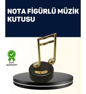 Melodious Music Altın Nota Figürlü Müzik Kutusu