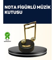Melodious Music Altın Nota Figürlü Müzik Kutusu