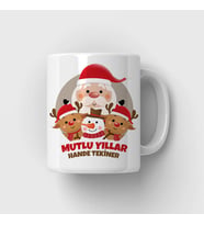 Kişiye Özel Noel Baba ve Arkadaşları Kupa Bardak