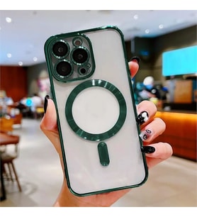 Coverzone iPhone 14 Pro Max ile uyumlu Kamera Korumal? K?l?f Magsafe ile uyumlu Wireless ?arj �zellikli PowerMagnet Stylish Silikon K?l?f Ye?il (ye?il, iPhone 14 Pro Max)