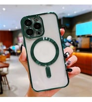 Coverzone iPhone 14 Pro Max ile uyumlu Kamera Korumal? K?l?f Magsafe ile uyumlu Wireless ?arj �zellikli PowerMagnet Stylish Silikon K?l?f Ye?il (ye?il, iPhone 14 Pro Max)