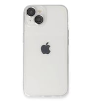 Mey İthalat® iPhone 14 Kılıf Luko Lens Silikon - Gümüş