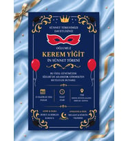 EKONOMİK SÜNNET DAVETİYE MODEL NO:033-037 ZARF DAHİL