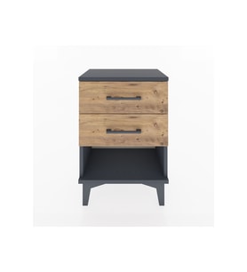 Arges Komodin 2 Çekmeceli 44x30x64 Antrasit-Çam