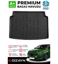 S-Dizayn Peugeot 308 3D Pro Bagaj Havuzu 2022 Üzeri A+ Kalite
