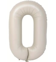 Beysüs Krem Rengi 0 Rakam Folyo Balon 80 cm