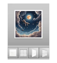 Uzay, Astronot, Yıldız avize, 60watt, beyaz ışık, 60x60 modern kare led avize, Çocuk odası uzay