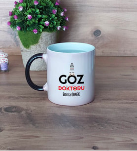 Göz Doktoru Kupa Bardak Sihirli Fotoğraflı Tıp Bayramı Hediyesi