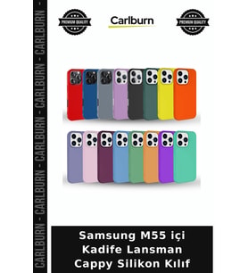 Samsung M55 içi Kadife Lansman Cappy Silikon Kılıf Seri Kapak Moda