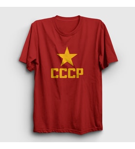 Presmono Unisex Kırmızı Red V2 CCCP Sovyetler Birliği T-Shirt 552161tt
