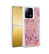 Xiaomi Mi 13 Pro Kılıf Zore Milce Simli Pullu Yüzüklü Kılıf (Pembe)