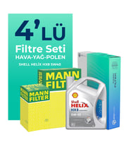 MANN Fiat Idea 1.4 Benzinli Filtre Bakım Seti Shell Motor Yağlı (2004-2010) 4 Lü