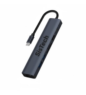 Ally BYL-2303 7 in 1 Dönüştürücü Çoğaltıcı Hub - Type-C To 1000Mbps Ethernet 4K HDMI USB 3.0 PD100W SD-TF Cards (Siyah)