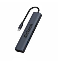Ally BYL-2303 7 in 1 Dönüştürücü Çoğaltıcı Hub - Type-C To 1000Mbps Ethernet 4K HDMI USB 3.0 PD100W SD-TF Cards (Siyah)
